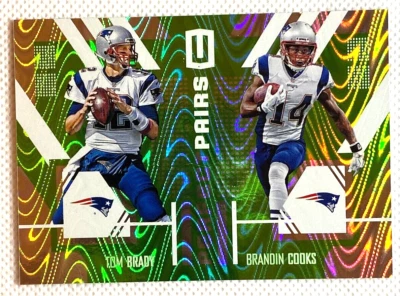 TOM BRADY BRANDON COOKS SWIRLORAMA PANINI 2017 UNPARALLELED HOLO SP /199 H489 - Image 1 of 2