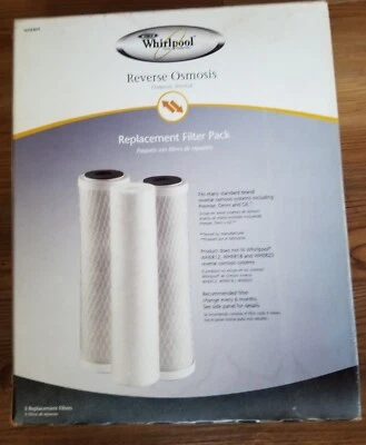 WHIRLPOOL REPLACEMENT FILTER PACK Reverse Osmosis 3 Pack WHERPF New Unopened Box - Image 1 of 4
