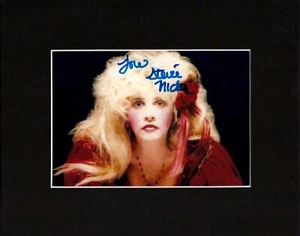 STEVIE NICKS,  8 by 10 MATTED REPRINT PHOTO & AUTOGRAPH,  (PHOTO IS 5 X 7) - Picture 1 of 1
