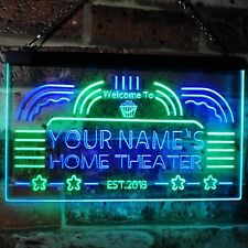 ADVPRO Personalized Name Home Theater Established Year 2 Color LED NEON SIGN ph1