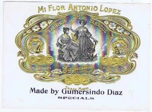 Mi Flor Antonio Lopez Made by Gumersindo Diaz Tampa? original cigar label - Picture 1 of 1