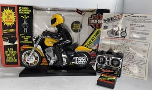 Tyco Rc Harley-Davidson Motorcycle Yellow Vintage 1994 Complete Vintage Tyco Rc - Picture 1 of 23