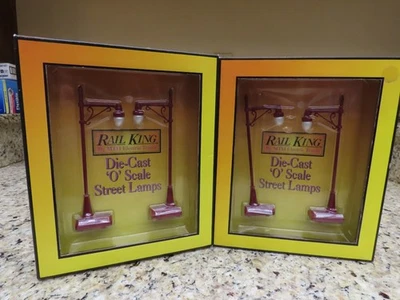 3 MTH, RAIL KING #64 JUEGOS DE FAROLAS FUNDIDAS A PRESIÓN ARTÍCULO # 1033 AMBOS NUEVOS Foto 1 de 2