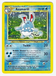 Pokemon Azumarill Neo Genesis Unlimited Holo Raro 2/111 WOTC 2000 - LP - Foto 1 di 5