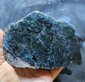 Ágata de musgo verde áspera 28,39 oz (805 gr), losa de ágata de musgo, ágata de musgo áspera - Imagen 1 de 15