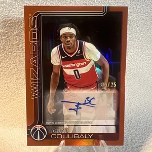 BILAL COULIBALY 05/25 Auto Orange Foil 2025/26 Topps Flagship TFRA-BC Wizards - Picture 1 of 6