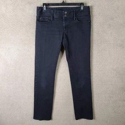 Lilly Pulitzer Worth Straight Jean Womens 4 Black Denim Cotton Blend Low Rise - Image 1 of 4