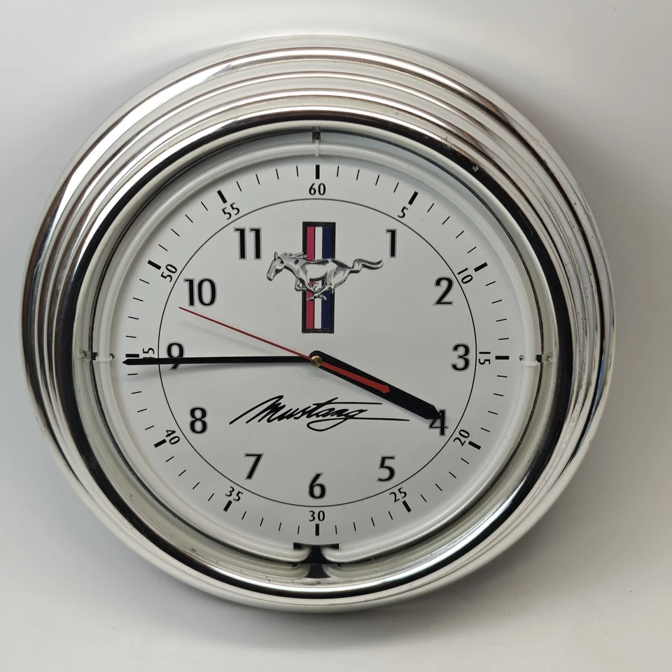 Reloj de pared original Ford Mustang Taxor 2002 neón 15" Foto 1 de 4