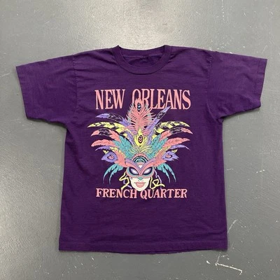 复古 90 年代新奥尔良单针图形 T 恤无尺寸标签外观 L — 第 1/4 张图片