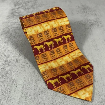 Corbata Keeneland para hombre de seda carreras de caballos "The Ticket" estampado ecuestre EE. UU. Foto 1 de 4