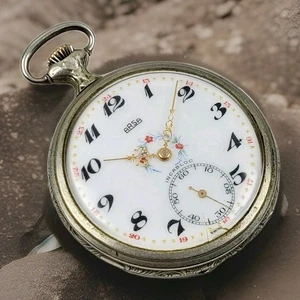 RARE VINTAGE ARSA INCABLOC SWISS MADE MECHANICAL HANDWIND POCKET WATCH FOR PARTS - Picture 1 of 9