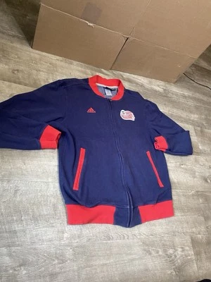 Adidas NEW ENGLAND REVOLUTION MLS Soccer Track Sweatshirt Jacket Mens Large - Image 1 of 4