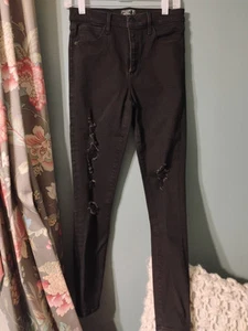 ABERCROMBIE &FITCH, Womens Sim one high rise,skinny jeans, black28/6 - Picture 1 of 6