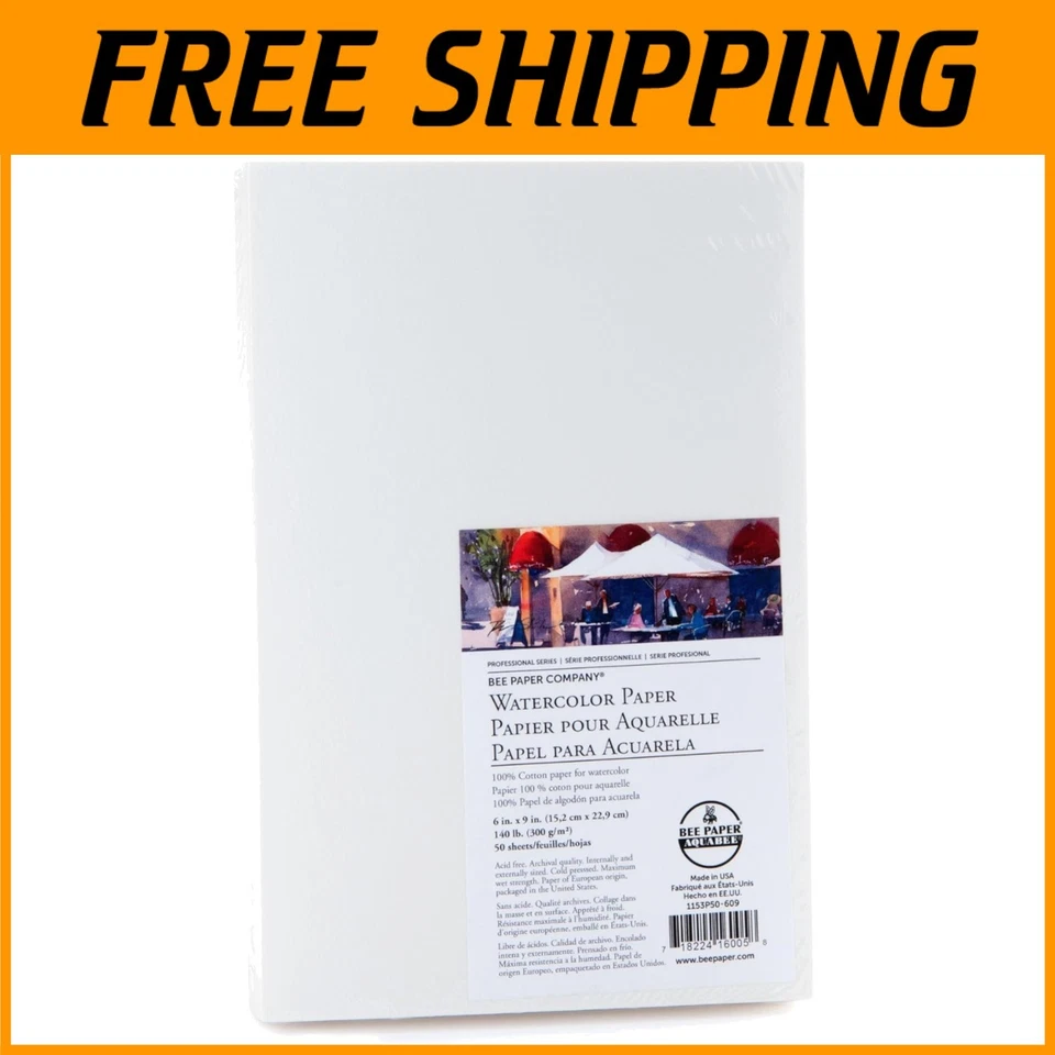 Bee Paper Company Watercolor 100 Cotton 36-inch X 5-yard Roll