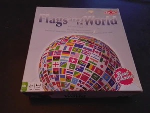 🎲 2014 TACTIC GAMES FLAGS OF THE WORLD BRETTSPIEL 100% KOMPLETT 8+ Box beschädigt - Bild 1 von 4