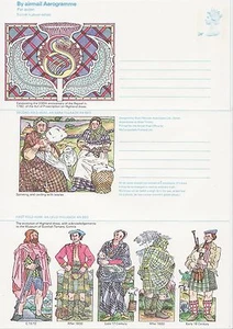 GB Briefmarken Aerogramm/Luftbrief APS53 - 24p Highland Kleid, schottische Ausgabe 1982 - Bild 1 von 1