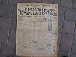 1928 San Francisco Chronicle Tuesday Sept. 11 1928 32 Seiten 17x22 cm groß - Bild 1 von 4