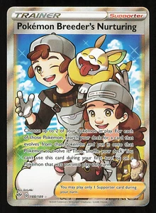 Pokemon Breeder's Nurturing 188/189 NM Ultra Rare Pokémon SWSH Darkness Ablaze - Picture 1 of 2
