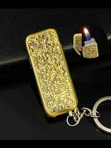 Keychain Mini Windproof Lighter, Refillable Butane Lighter, Metal Gadgets for Su - Picture 1 of 5