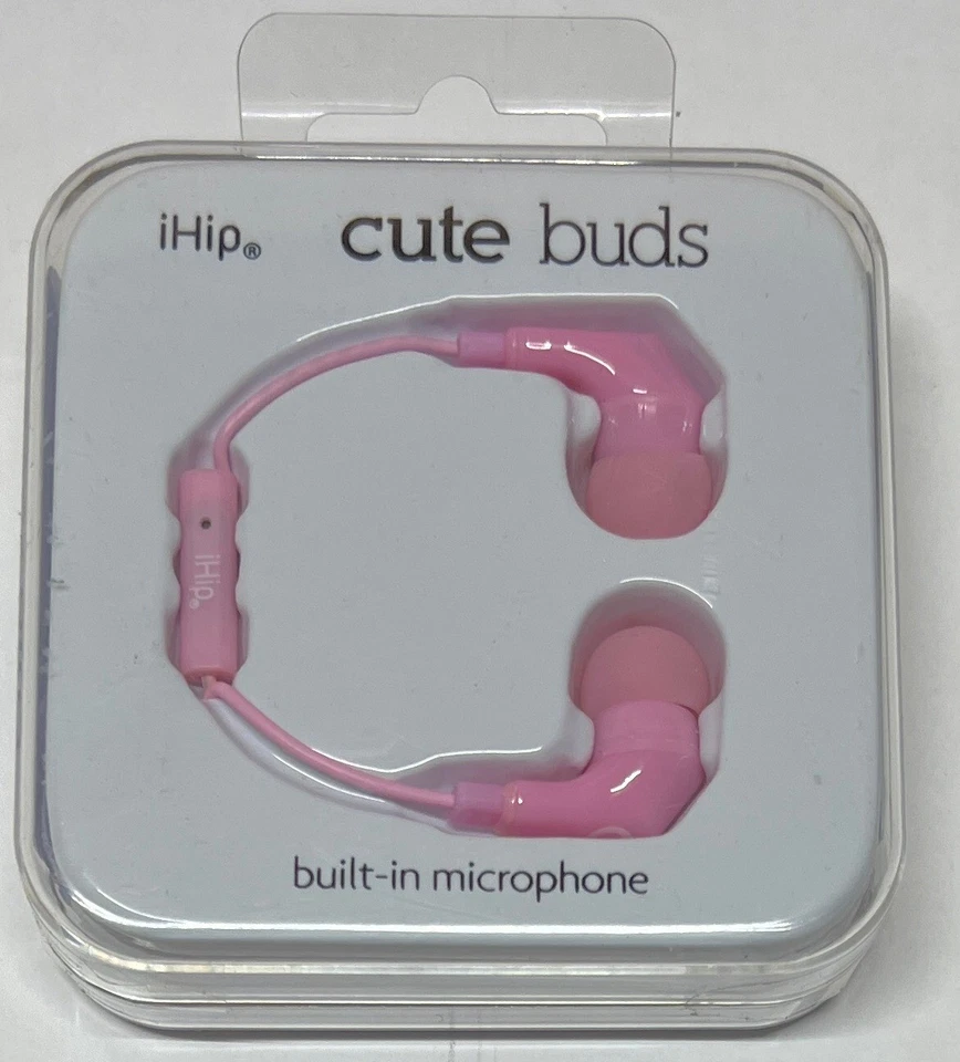 iHip Cute Buds Wired Earbuds w/ Built-in Microphone / Pause Play - Image 1 of 2