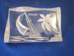 1983 VINTAGE SOUTH SEAS SPEC RESIN LUCITE BRIEFBESCHWERER HAWAII - Bild 1 von 6