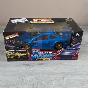Muscle Machines Muscle Tuners 1/24 - '03 Honda Accord (Blue) - New in Box - Picture 1 of 4