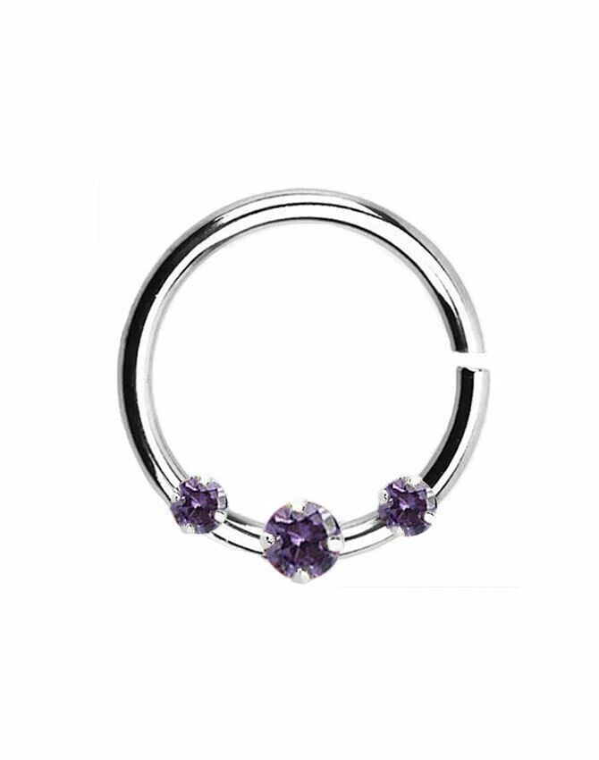 925 纯银鼻环 Tragus Daith Helix 耳软骨 Septum Hoop 18G — 第 1/1 张图片