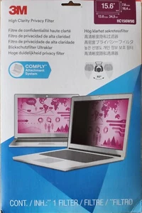 3M Privacy Filter High Clarity f/15.6" Wide-screen Laptops BK HC156W9B - Bild 1 von 3