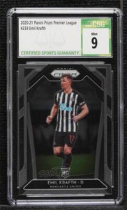 2020-21 Panini Prizm Premier League Emil Krafth #233 CSG 9 Mint Rookie RC