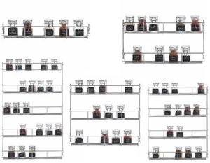 1/2/3/4/5/6 Tier Spice Rack Herb Jar Holder Kitchen Door Cupboard Wall Mount New - Picture 1 of 12