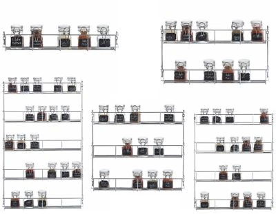 1/2/3/4/5/6 Tier Spice Rack Herb Jar Holder Kitchen Door Cupboard Wall Mount New - Image 1 of 4