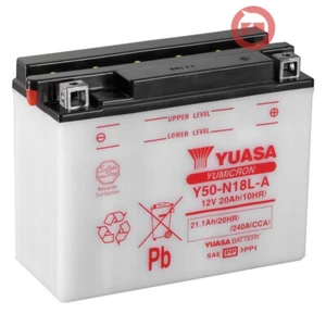 Yuasa Y50-N18L-A Battery 12V 20Ah Yamaha XV M Midnight Virago 920 1983 - Picture 1 of 4