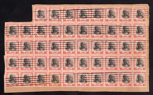 US Sc# 834 USED { "RARE BLOCK OF 48 } $5 CALVIN COOLIDGE 1938 PRESIDENTIAL SERIE - Picture 1 of 8