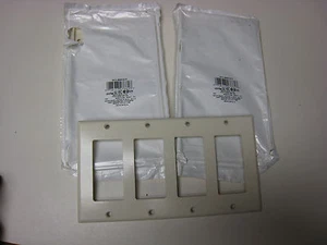 3 Stück Leviton WEISS Decora 4-Gang Wandplatte GFCI GFI Abdeckung 80412-W - Bild 1 von 3