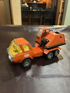 Vintage 70s Tonka Orange Pressed Steel Swivel Crane Made In U.S.A. - Picture 1 of 3