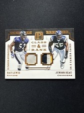 2017 Panini Pantheon Class and Rank /25 Junior Seau Ray Lewis HOF Game Worn