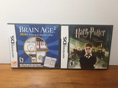 2 Game Lot - Nintendo DS Harry Potter and Brain Age 2, Tested CIB - Image 1 of 4
