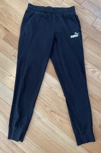 Puma Mens Essentials Jersey Joggers Sweatpants - Black -Size M- 586746 - EUC - Picture 1 of 4