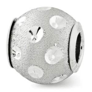 Diamond Cut Bead .925 Sterling Silver Antique Finish Reflection Beads - Picture 1 of 4