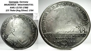 Germany (Brunswick-Wolfenbuttel) 2/3 Thaler,1764 - Picture 1 of 6