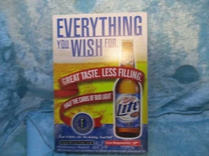Advertisement Miller Lite Table Stand Sign - Picture 1 of 2