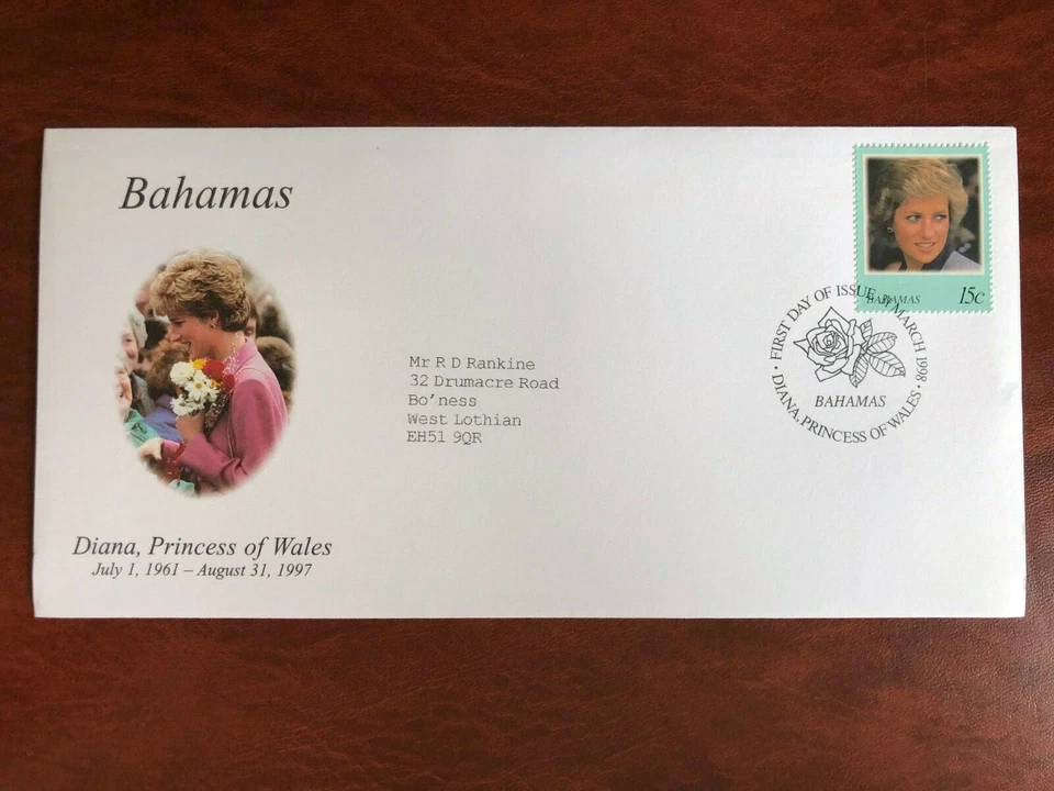 BAHAMAS 1998 FDC PRINCESS DIANA IN MEMORIAM BUCKINGHAM PALACE # RARE # - Image 1 of 1