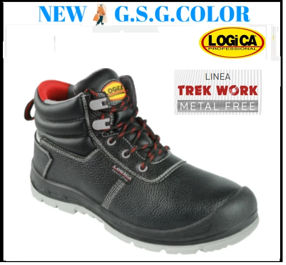 Chaussures Homme Femme Sécurité Chaussure Haute Cuir Noir S3 Métal Free - Photo 1/1