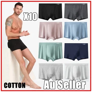 10Pack Cotton Men's Trunk Underwear Soft Comfortable Stretch Undies Shorts Bulk - Picture 1 of 27