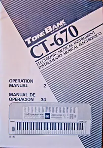 Casio CT-670 & CT-680 Tone Bank Klawiatura elektroniczna Oryginalna instrukcja obsługi Książka - Zdjęcie 1 z 4
