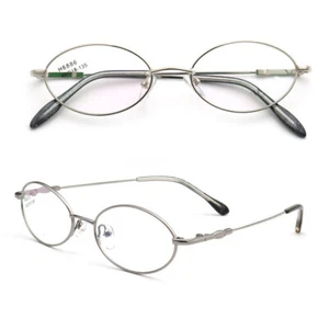 Prägnante Elliptische Brille Brillengestell Damen Oversized Memory Metall Brille Herren - Bild 1 von 22