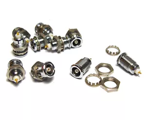 10x Einbau-Buchse, 1-polig für LEMO 00 Stecker, vergoldete Kontakte, NOS - Picture 1 of 2