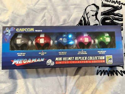Mega Man mini helmet replica Collection Complete Set Comic con 2015 Exclusive - Image 1 of 4