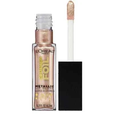L'Oreal Paris Metallic Lip Gloss Crushed Foil - 15 Luster - Rose Gold