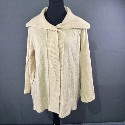 Jones New York Sweater Women’s M 100% Cashmere Neutral Quiet Luxury Soft Beige  Foto 1 de 4